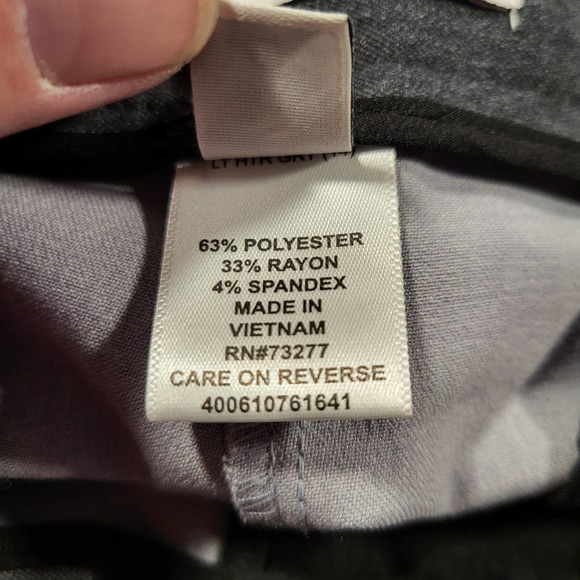 NWT*Elle Gray Slacks*Womens 14*Skinny Ankle*Mid Rise - Picture 9 of 11